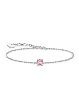 Thomas Sabo pink large zirconia pendant silverarmband A2156-051-9-L19V