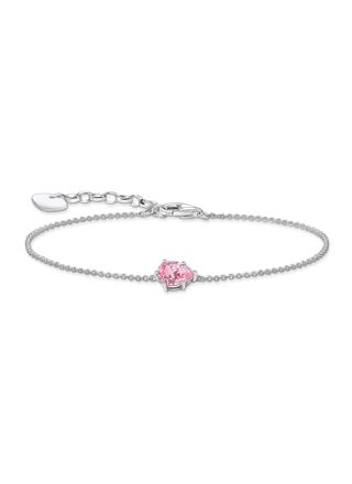 Thomas Sabo pink drop-cut zirconia silverarmband A2159-051-9-L19V