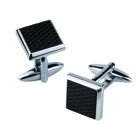 Lykka Strong tvåfärgad fyrkatinga stålmanschettknappar