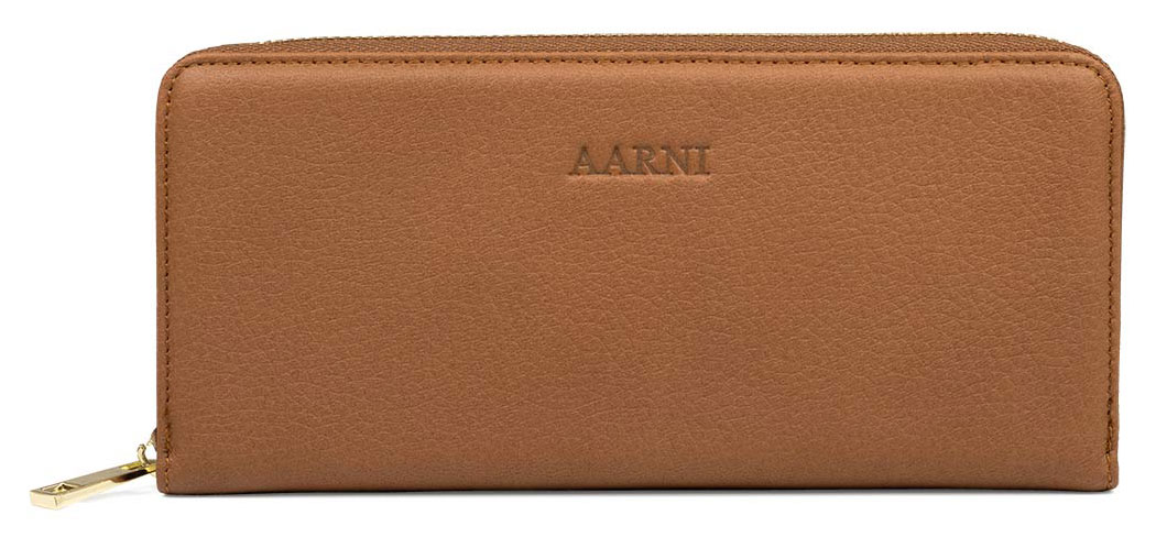 Aarni Älg läder plånbok Clutch Cognac