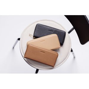 Aarni älgskinn Clutch-plånbok med silvrig dragkedja main product photo