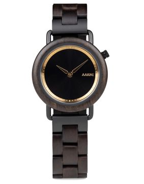 Aarni Saga Eben svart träklocka