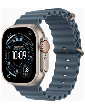 Apple Watch Ultra 3 GPS + Cellular 49mm Natural Titanium Case with Anchor Blue Ocean Band MEWH4KS/A