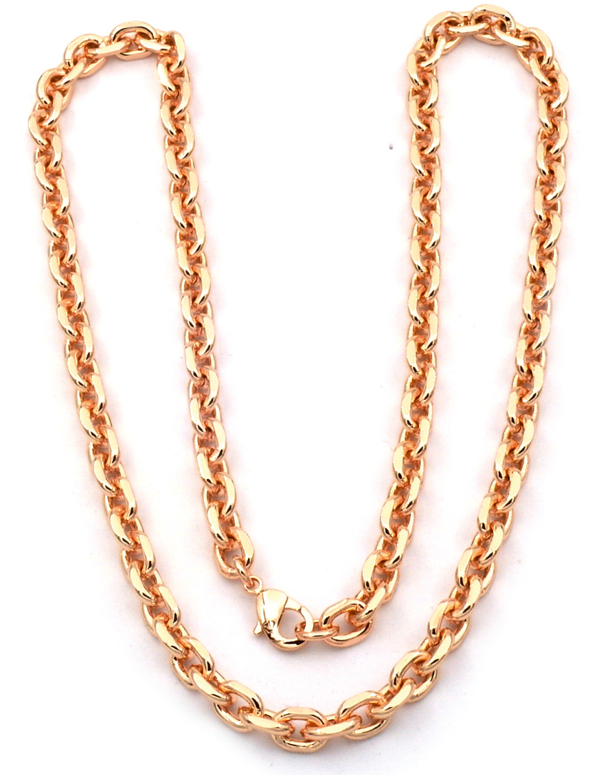 Rocks Steel roseguldfärgat ankarhalsband 50cm ANK.S.7-50