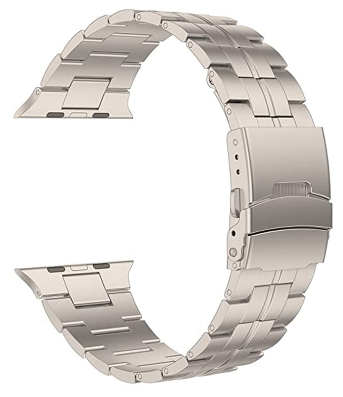 Tiera Apple Watch Classic Silver Titanarmband 38/40/41mm