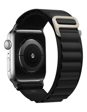 Tiera Apple Watch svart Alpine textilarmband