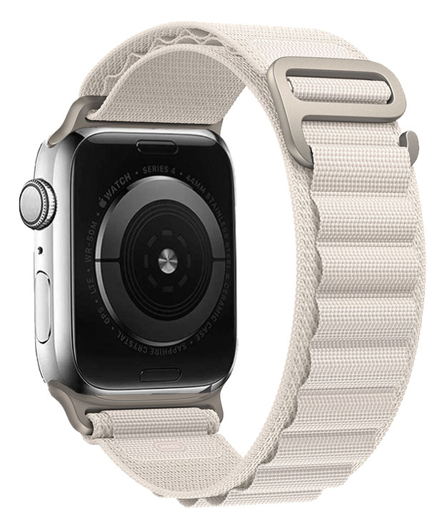 Tiera Apple Watch vit Alpine textilarmband 38/40/41 mm