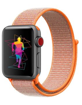 Tiera Apple Watch nylonarmband neon orange