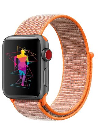 Tiera Apple Watch nylonarmband neon orange