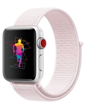 Tiera Apple Watch nylonarmband ljusröd