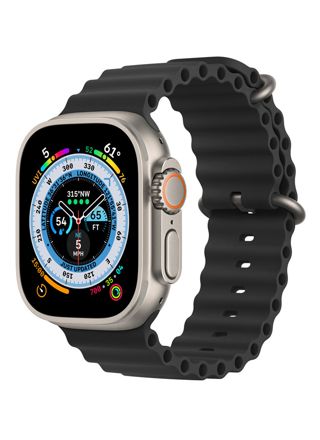 Tiera Apple Watch svart Ocean silikonarmband