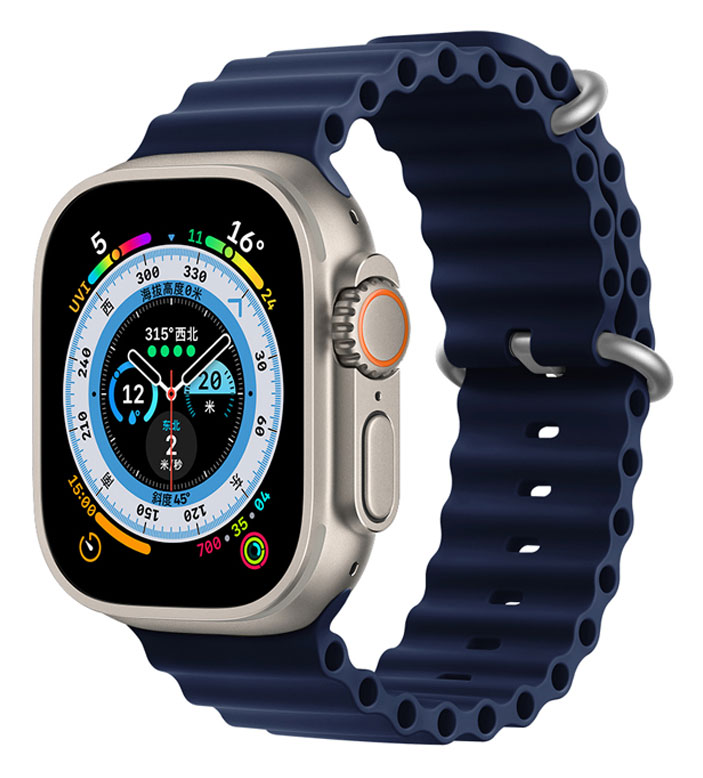 Tiera Apple Watch blå Ocean silikonarmband