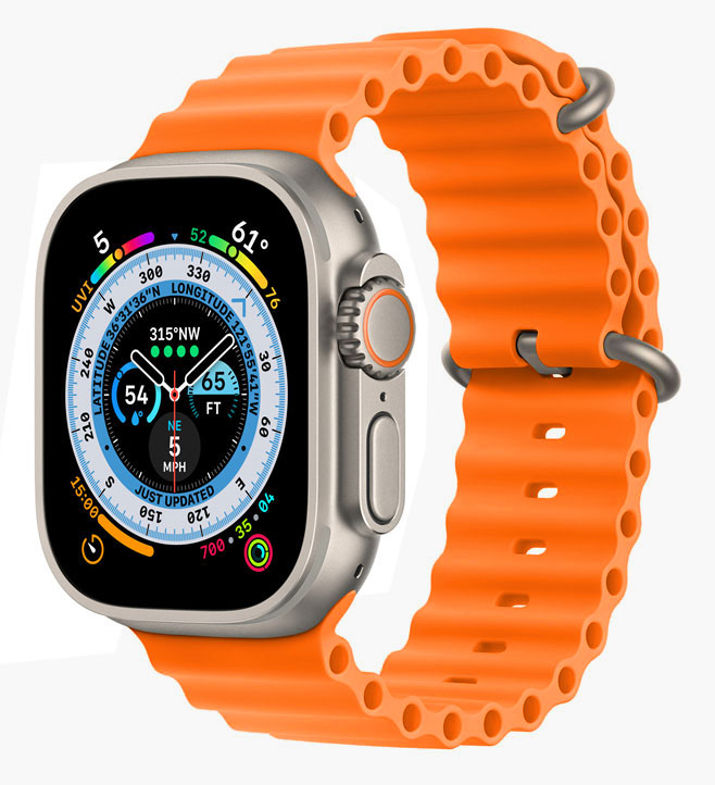 Tiera Apple Watch orange Ocean silikonarmband
