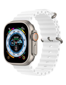 Tiera Apple Watch vit Ocean silikonarmband