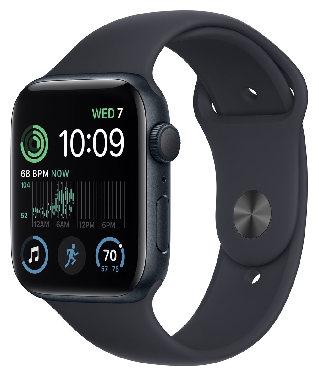 Apple Watch SE GPS 44mm Midnight Aluminium Case with Midnight Sport Band MXEK3QN/A