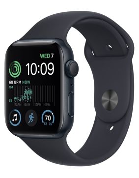 Apple Watch SE GPS 44mm Midnight Aluminium Case with Midnight Sport Band MXEK3QN/A