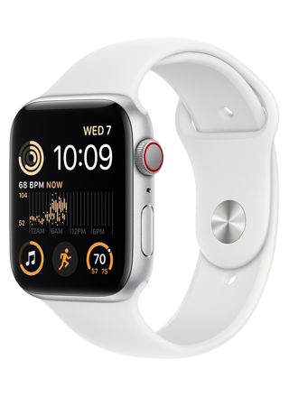 Apple Watch SE GPS + Cellular Silver Aluminium Case 44 mm White Sport Band MNQ23KS/A