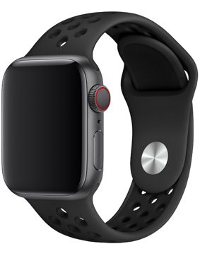 Tiera Apple Watch silikonarmband grå/svart