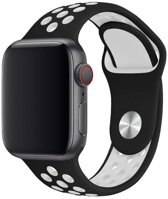 Tiera Apple Watch silikonarmband svart/vit 38/40/41mm