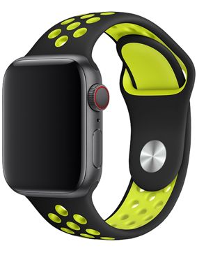Tiera Apple Watch silikonarmband svart/grön