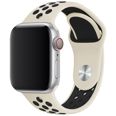Tiera Apple Watch silikonarmband vit/svart