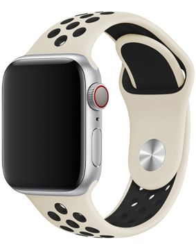 Tiera Apple Watch silikonarmband vit/svart