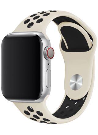 Tiera Apple Watch silikonarmband vit/svart