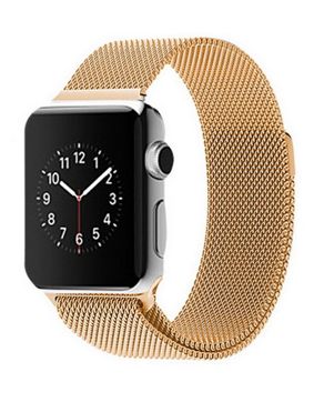 Tiera Apple Watch stålarmband loop gult guld