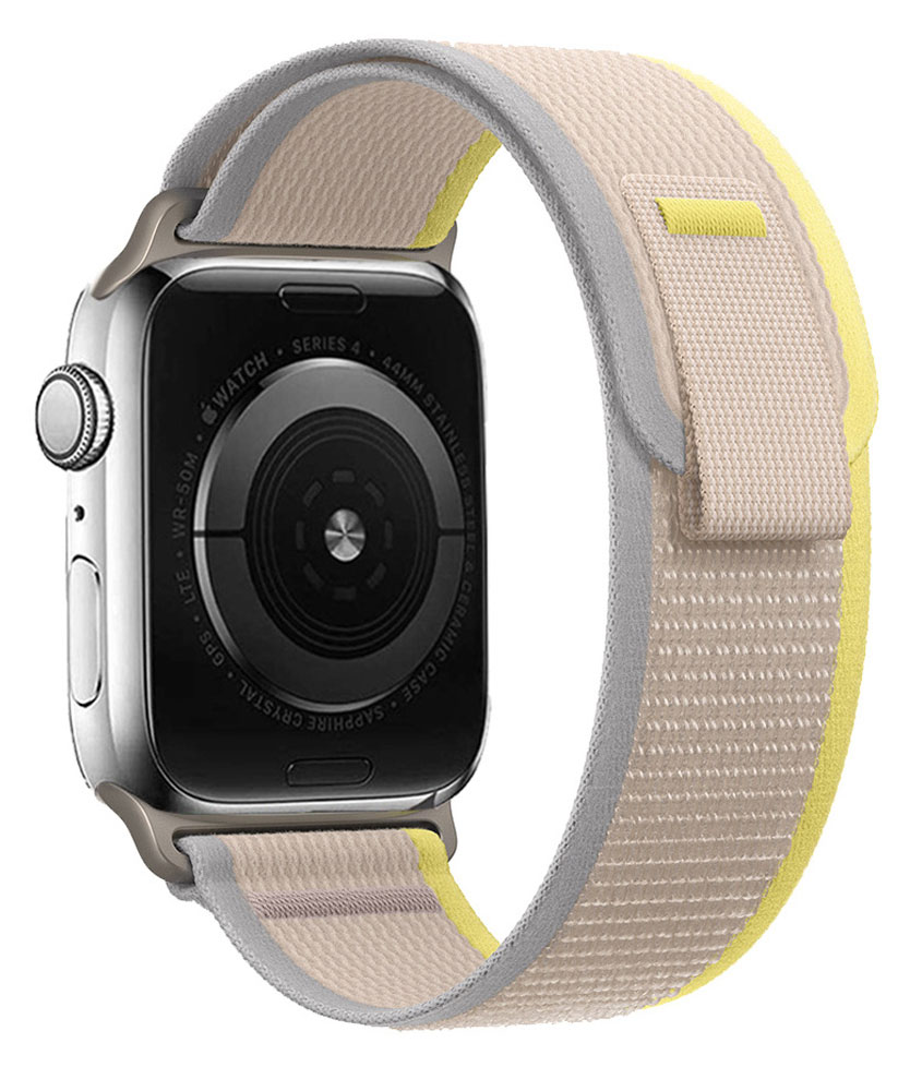 Tiera Apple Watch gul-beige Trail nylonarmband 38/40/41 mm