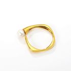 Madoww Aqua förgylld pärlring