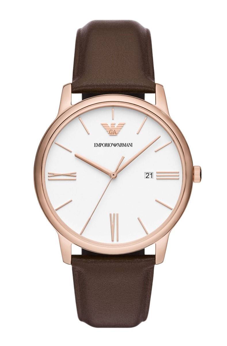 Emporio Armani Minimalist Brown leather AR11572