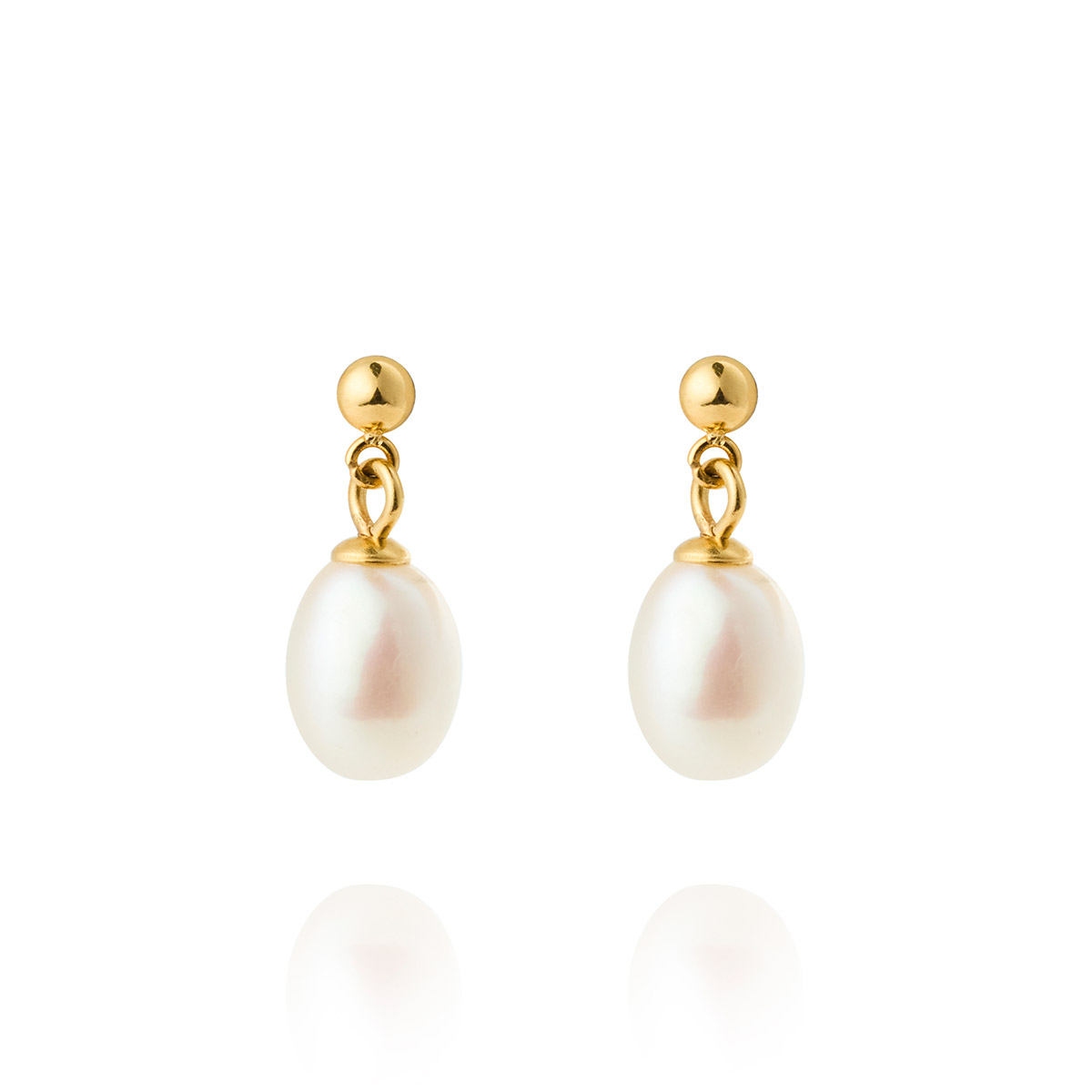 Mockberg Aura Pearl förgyllda örhängen MB2076
