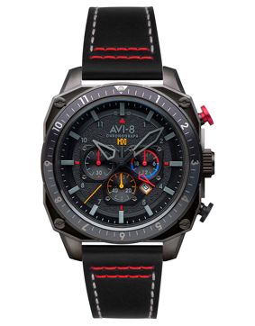 AVI-8 Hawker Hunter Atlas Dual Time Chronograph Black Ops AV-4100-04
