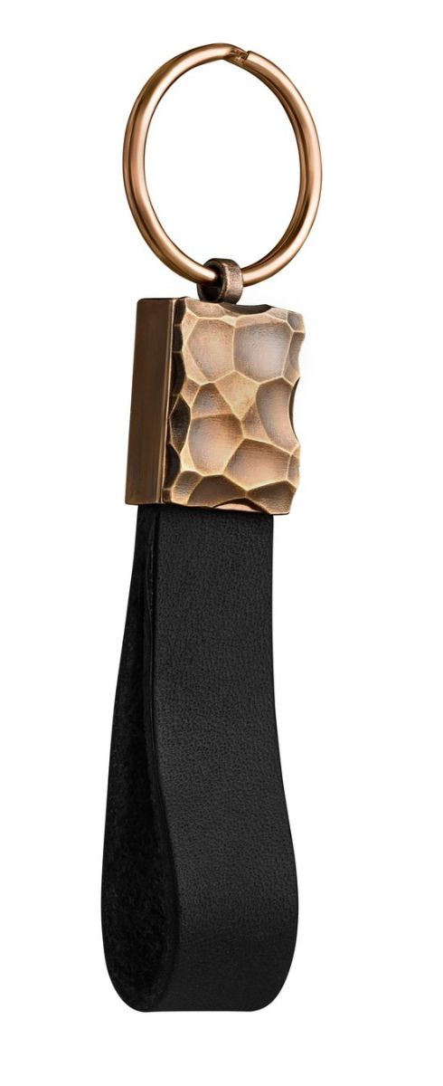 Lempikoru Carve brons-läder nyckelring 90 522 22 001
