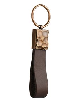 Lempikoru Carve brons-läder nyckelring 90 522 22 002