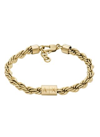 Armani Exchange Icon guldfärgat cordell-armband AXG0124710