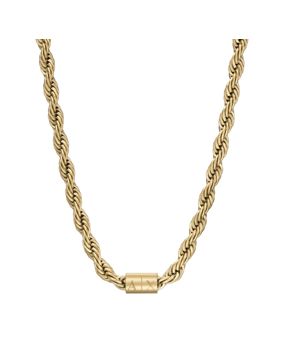 Armani Exchange Icon guldfärgat cordell-halsband AXG0126710