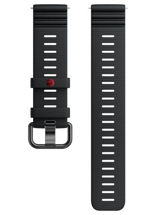 Polar svart Premium silikon armband 22 mm S-L