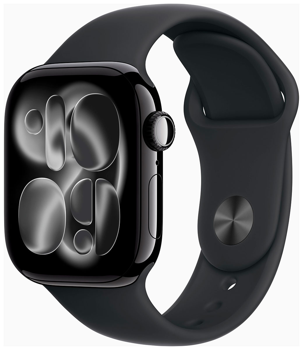 Apple Watch Series 11 GPS 42mm Jet Black Aluminium Case with Black Sport Band MEQT4QN/A