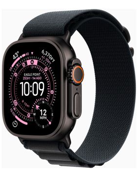 Apple Watch Ultra 3 GPS + Cellular 49mm Black Titanium Case with Black Alpine Loop MF0V4KS/A