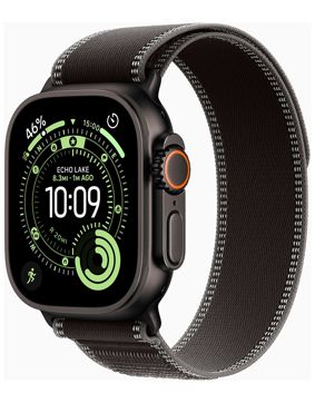 Apple Watch Ultra 3 GPS + Cellular 49mm Black Titanium Case with Black/Charcoal Trail Loop MF1H4KS/A