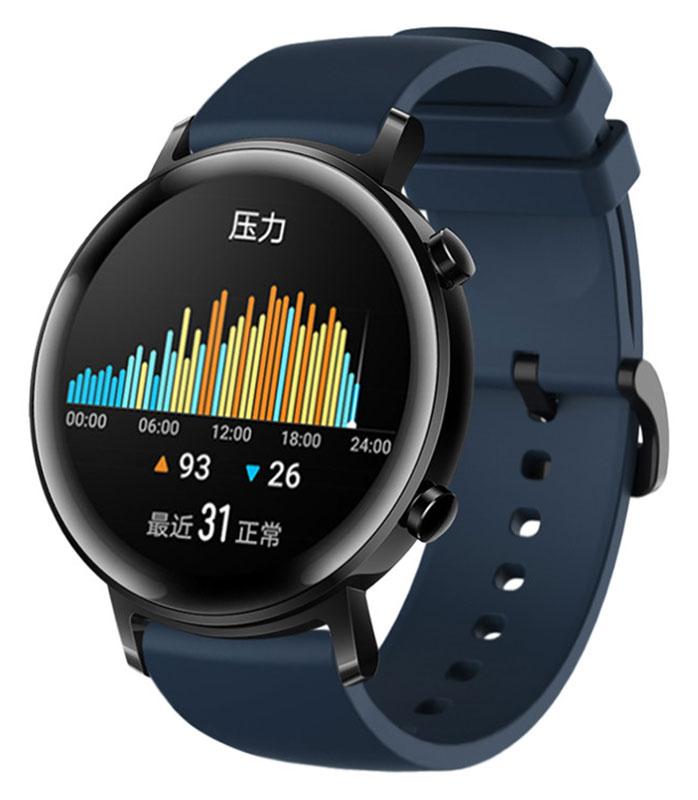 Tiera blått silikonarmband 20 mm med quick release - Svart solki