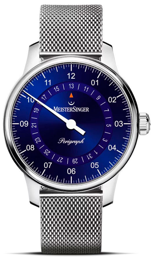 Meistersinger Perigraph Sunburst Blue 38 mm BM1108