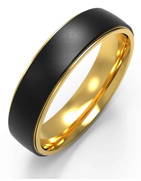 Bosie svart-guld titanring TICMPVD-2021/6R&M