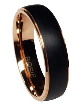 Bosie svart-roseguld titanring TICMPVD-2021/6R&M
