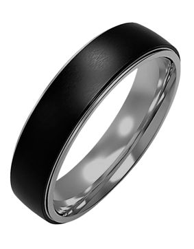 Bosie svart-silver titanring TICMPVD-2021/6R&M