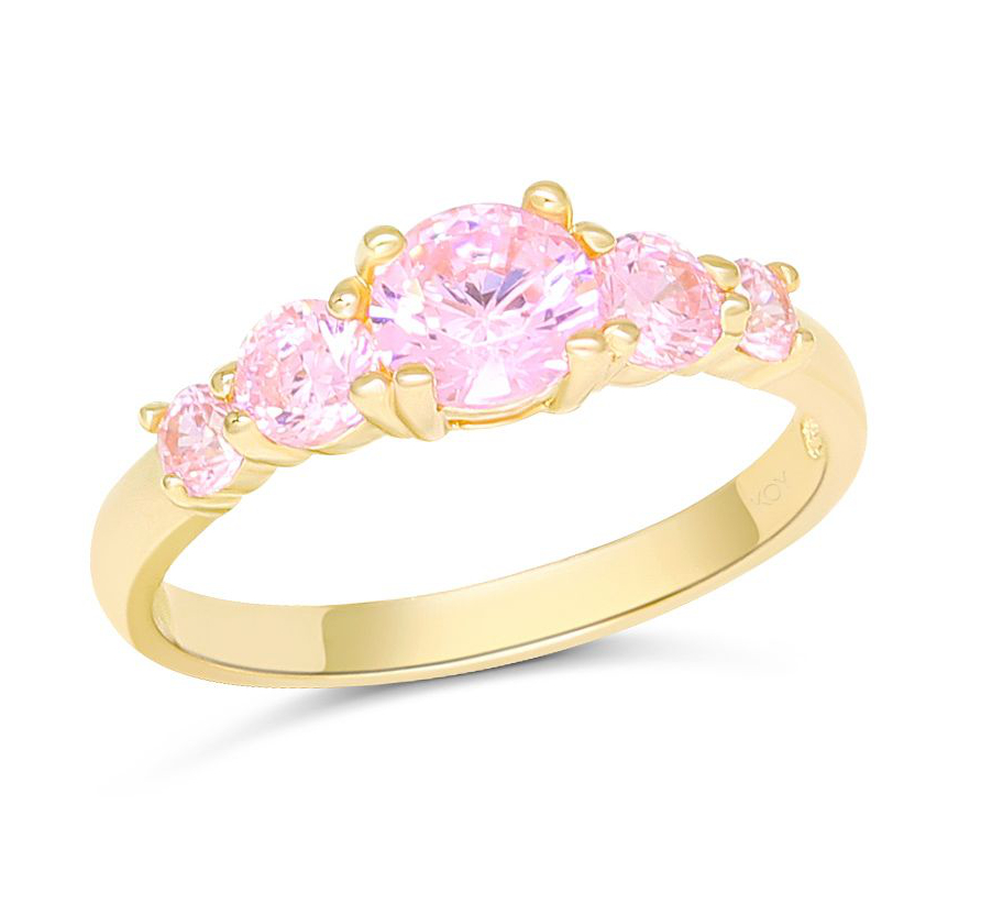 Dopring i 14K guld sidosten pink BR-1291pink