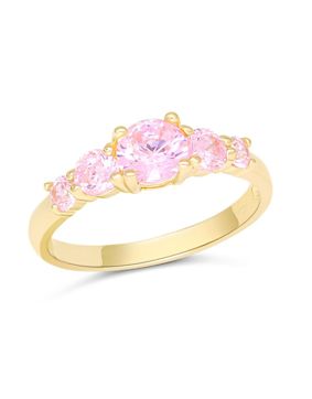 Dopring i 14K guld sidosten pink BR-1291pink