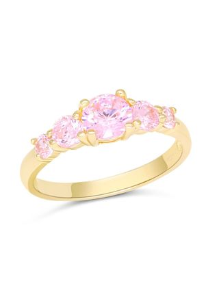 Dopring i 14K guld sidosten pink BR-1291pink