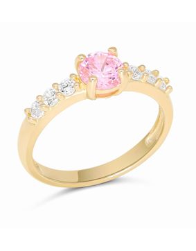 Dopring i 14K guld sidosten pink BR-8133Zpink